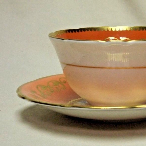 Aynsley Fine Bone China England Blush Floral Footed Tea Cup and Saucer - Picture 4 of 15